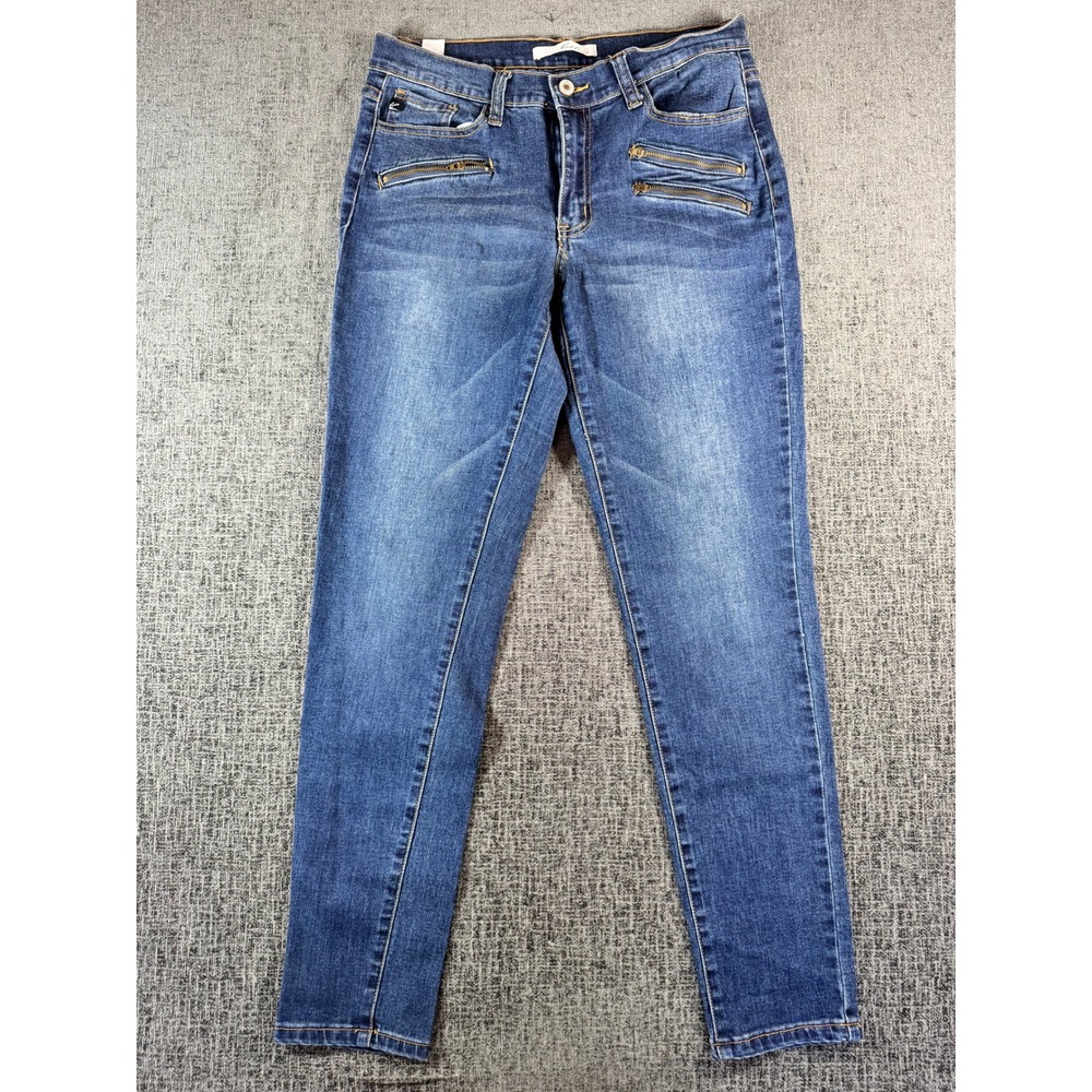 KanCan Los Angeles Skinny Jeans Medium Wash‎ Zipper Detail RC11037 Size 11 29